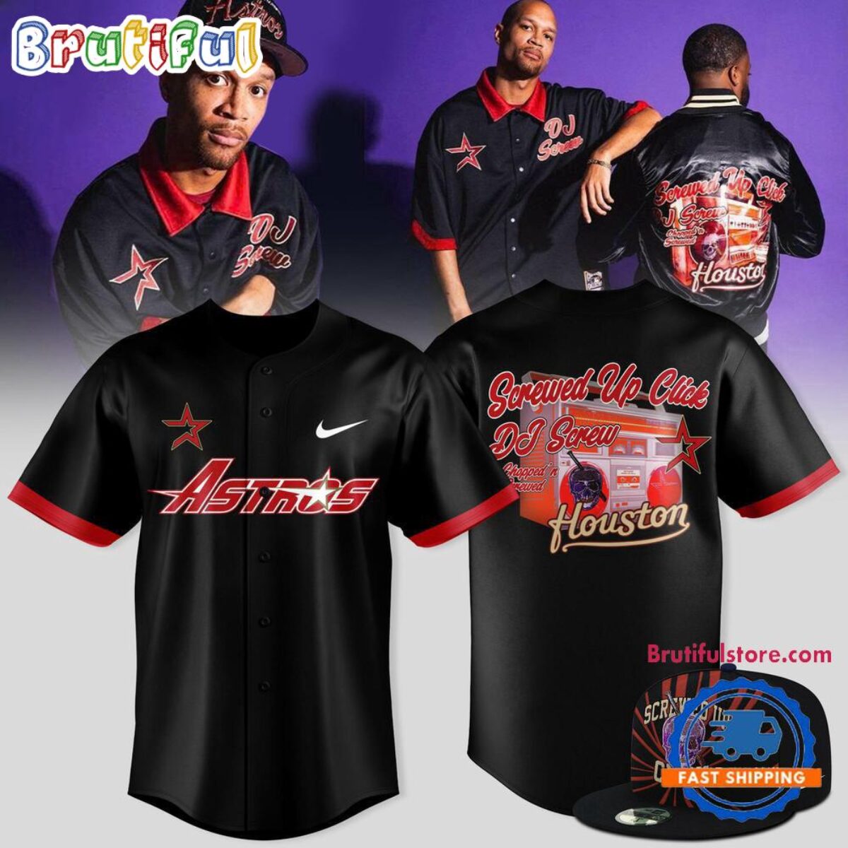 洋楽 TEXAS SIZZURP BASEBALL JERSEY dj screw The Astros x DJ Screw Screwed Up Click New Design Baseball