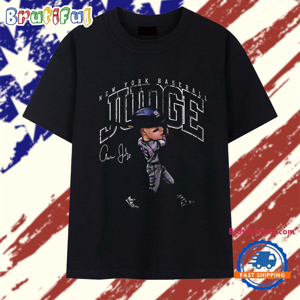 Aaron Judge New York Baseball Cartoon Caricature 2025 T Shirt