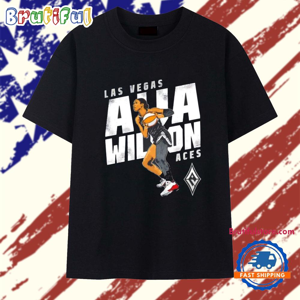 A’ja Wilson Las Vegas Aces Slant Graphic T Shirt