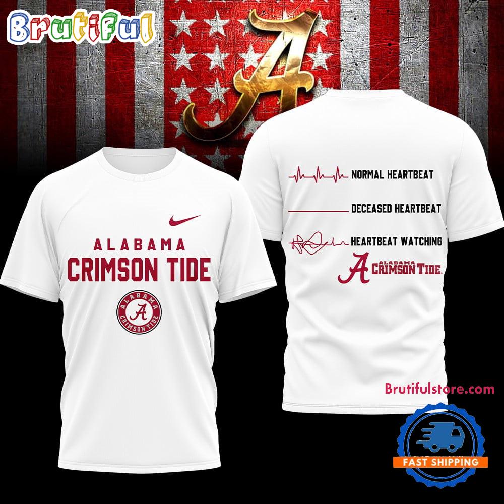Alabama Crimson Tide NCAA Heartbeat Unisex 3D Shirt