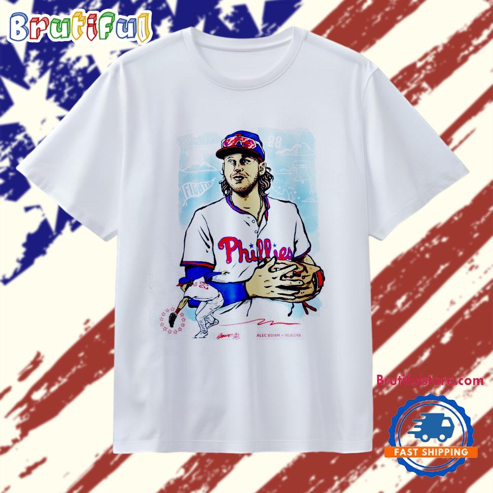 Alec Bomb Philadelphia Phillies Baseball Signature Art T Shirt