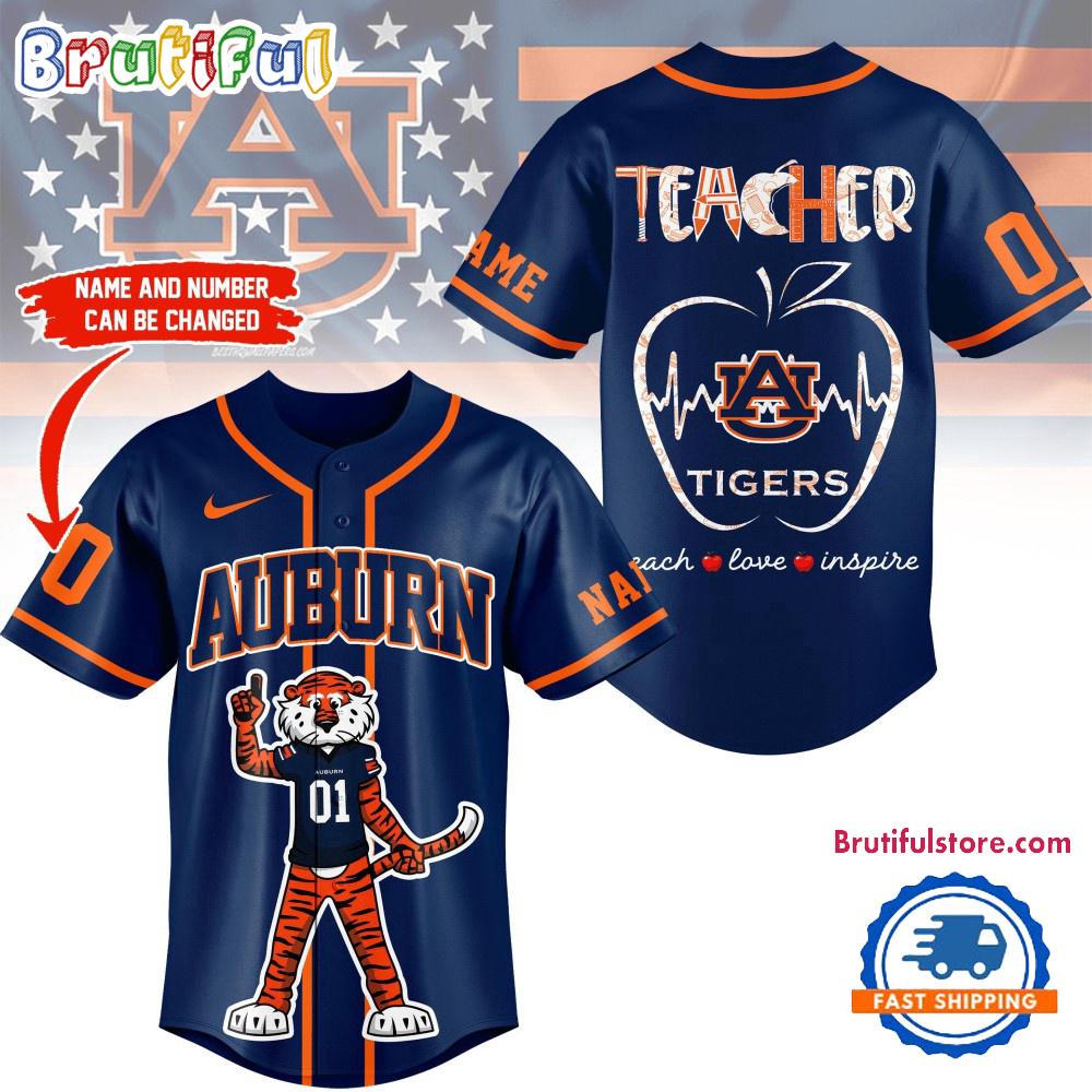 Auburn Tigers Mascot Teacher Appreciation Month Baseball Jersey
