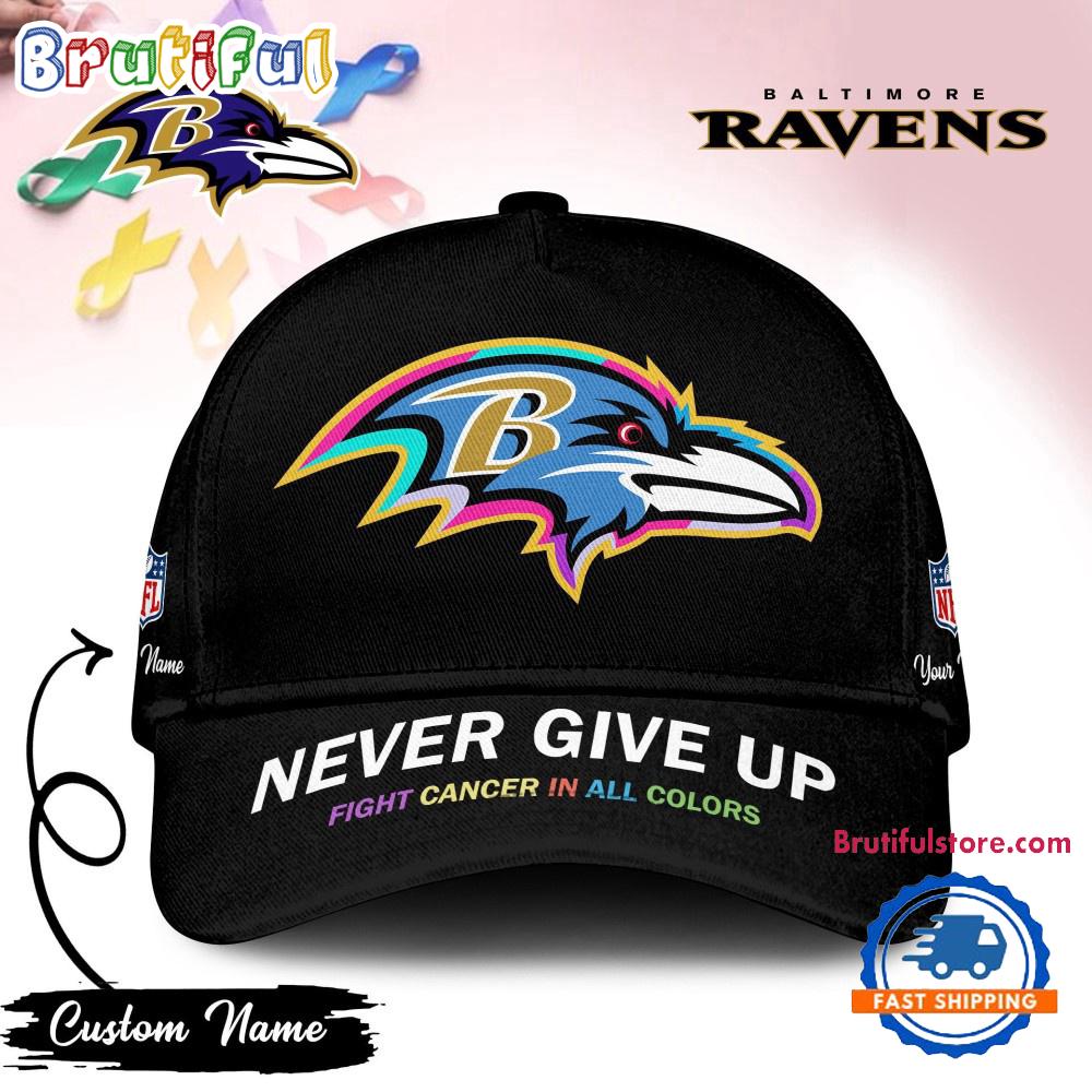 Baltimore Ravens Never Give Up Fight Cancer In All Colors Classic Cap