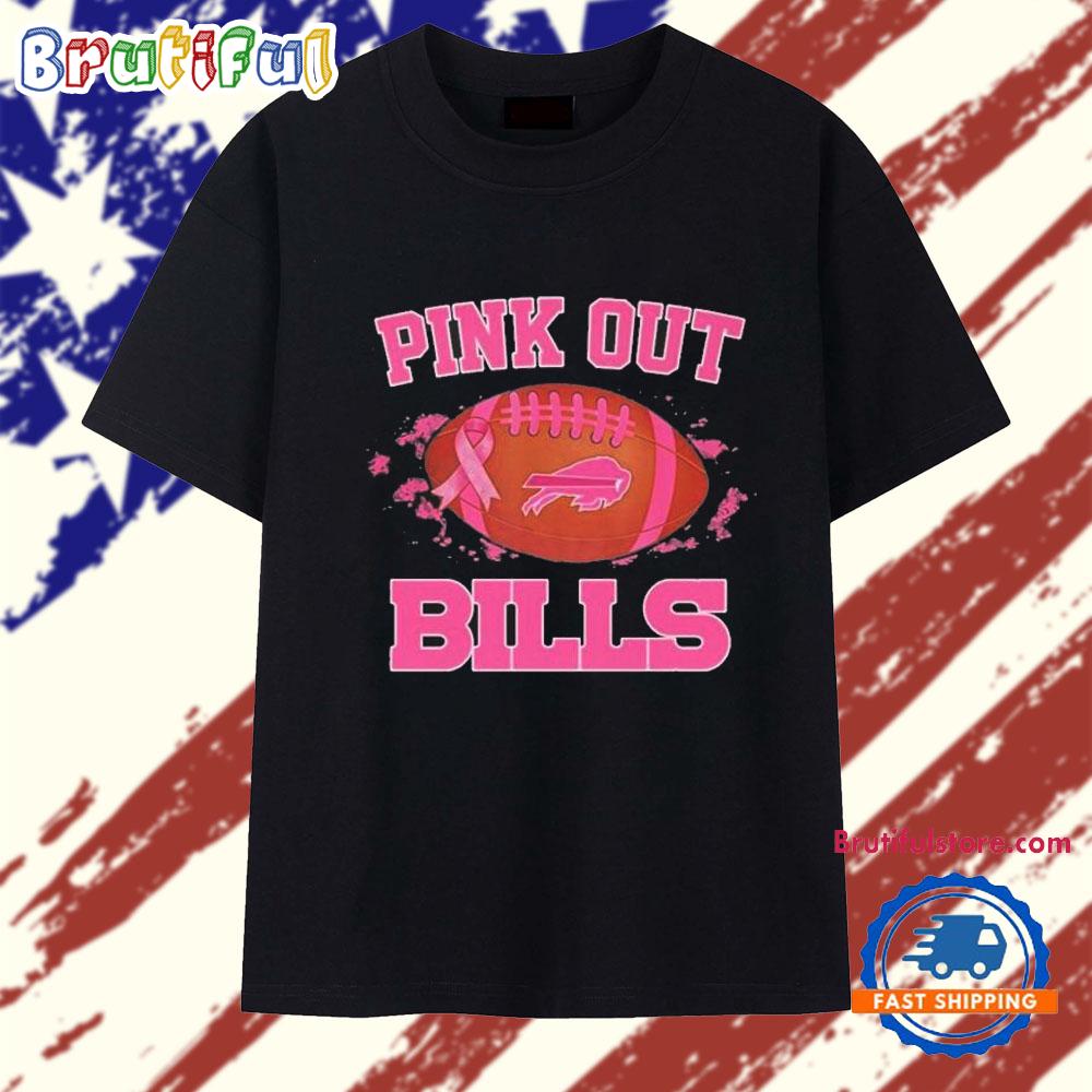 Buffalo Bills Pink Out Logo 2025 T Shirt