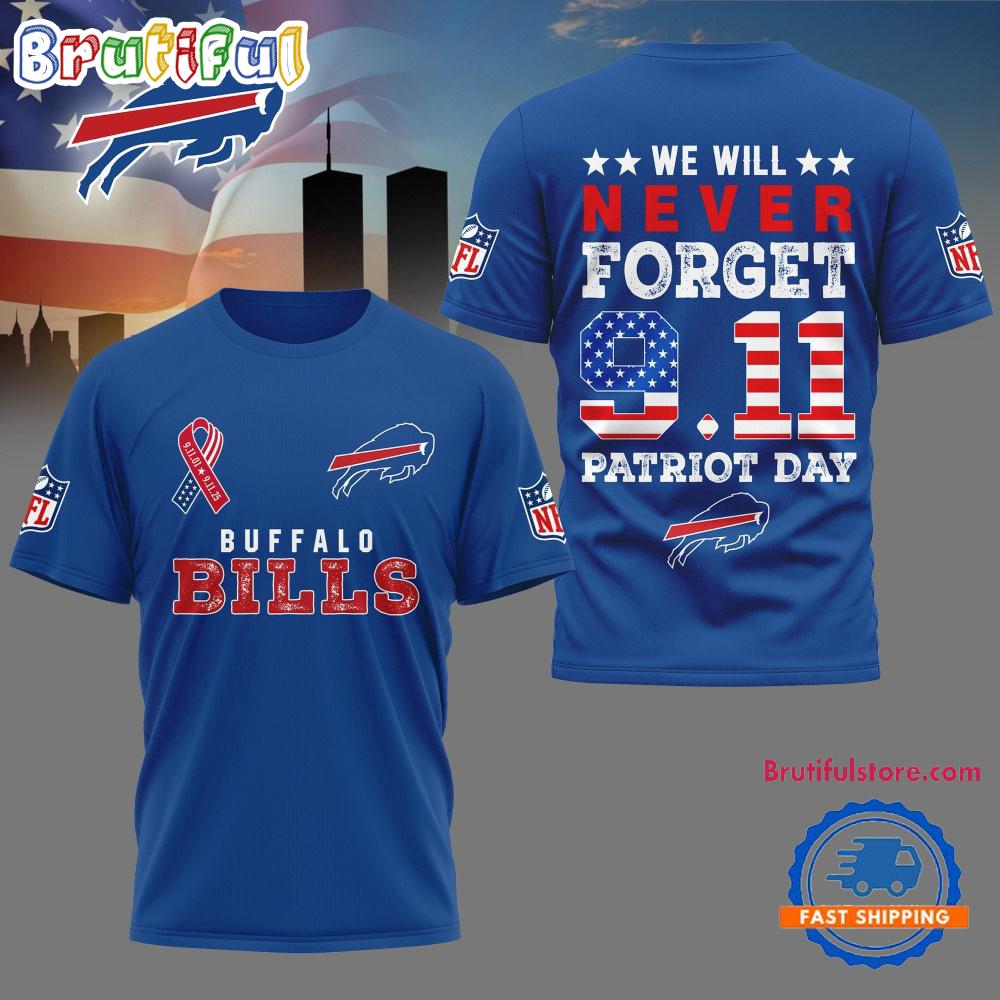 Buffalo Bills We Will Never Forget 9 11 Patriot Day 2025 Unisex 3D Shirt