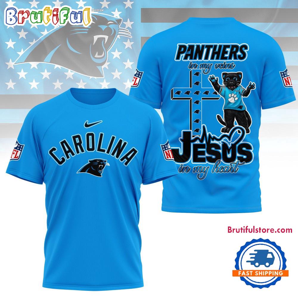 Carolina Panthers In My Veins In My Heart All Over Print Shirt