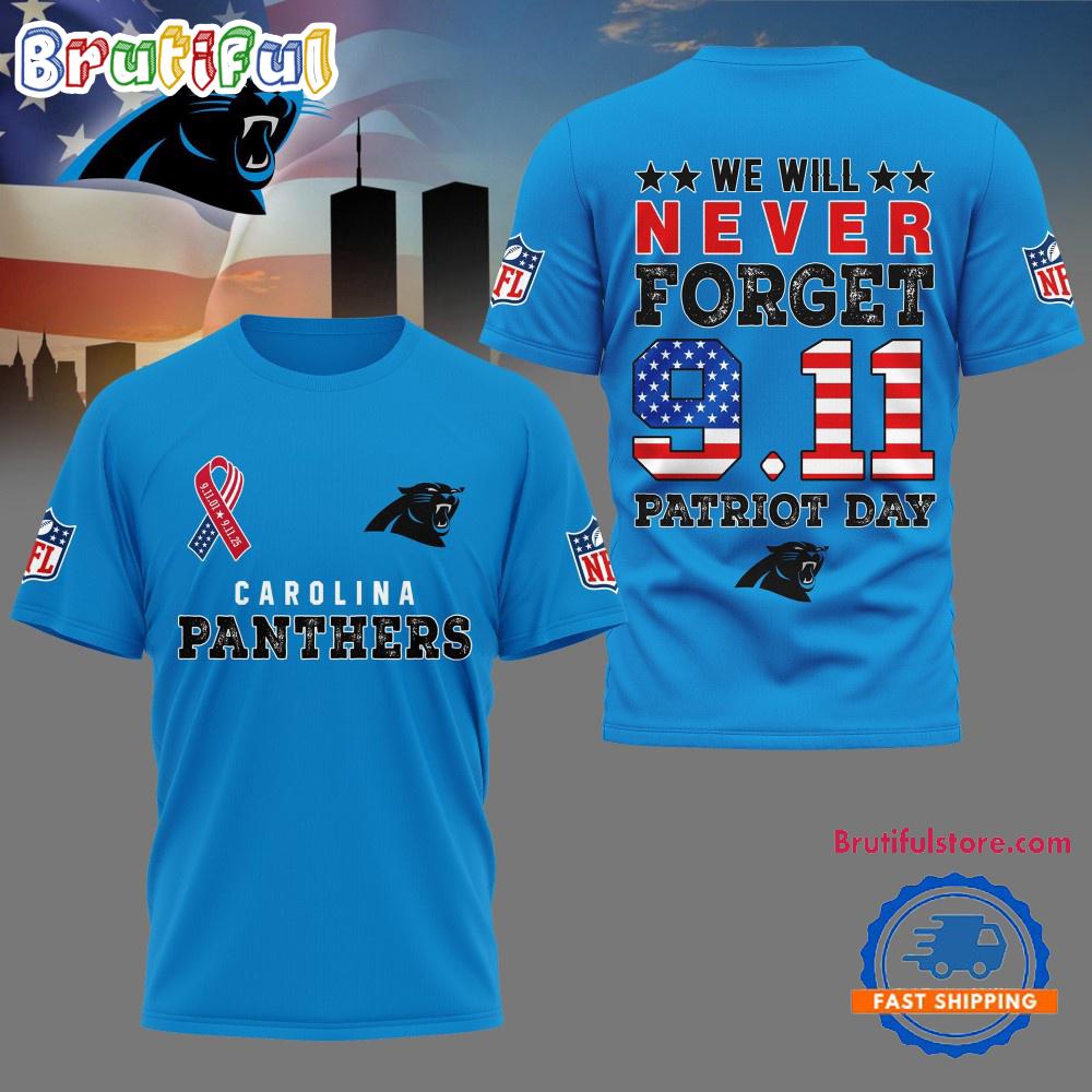 Carolina Panthers We Will Never Forget 9 11 Patriot Day 2025 Unisex 3D Shirt