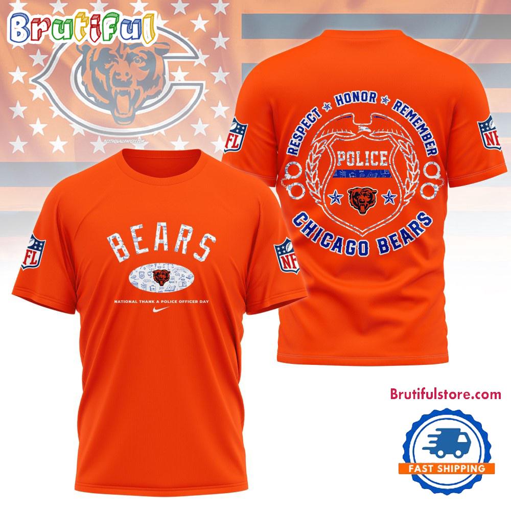 Chicago Bears National Thank a Police Officer Day Unisex 3D Shirt