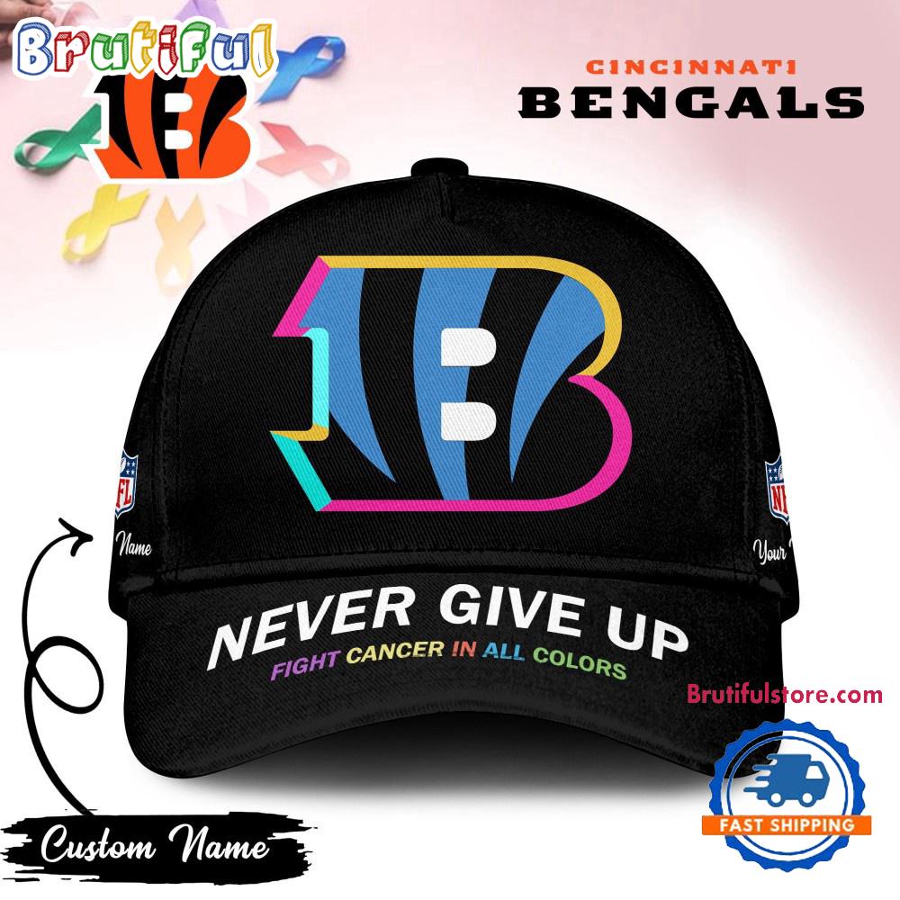 Cincinnati Bengals Never Give Up Fight Cancer In All Colors Classic Cap