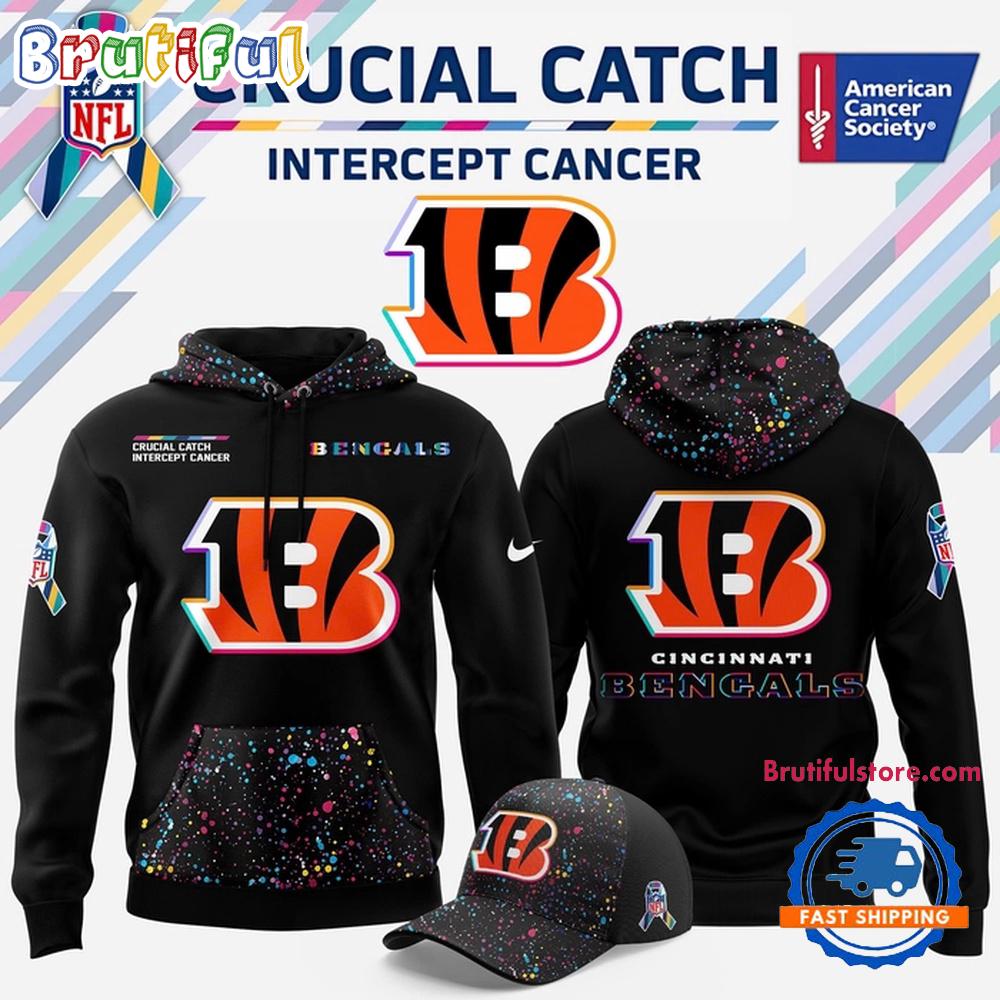 Cincinnati Bengals NFL Crucial Catch 2025 Black Hoodie Shirt