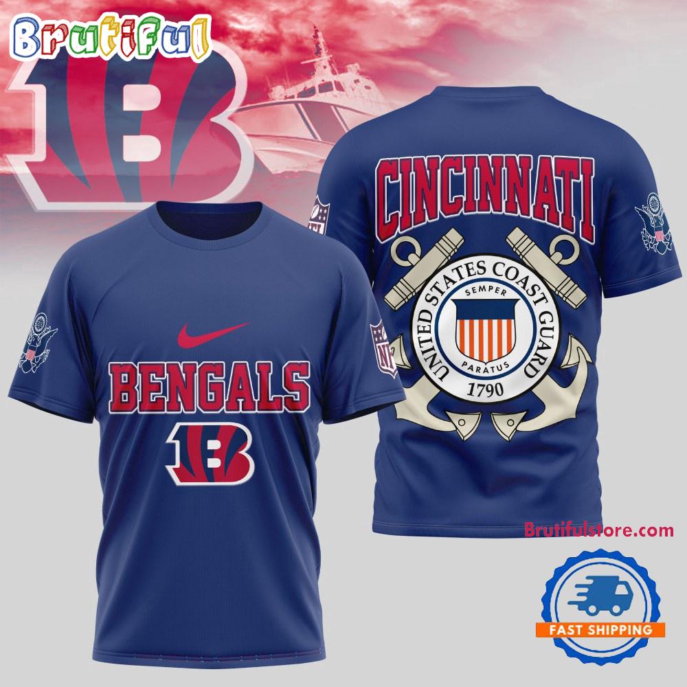 Cincinnati Bengals NFL United States Coast Guard Limited 3D Shirt
