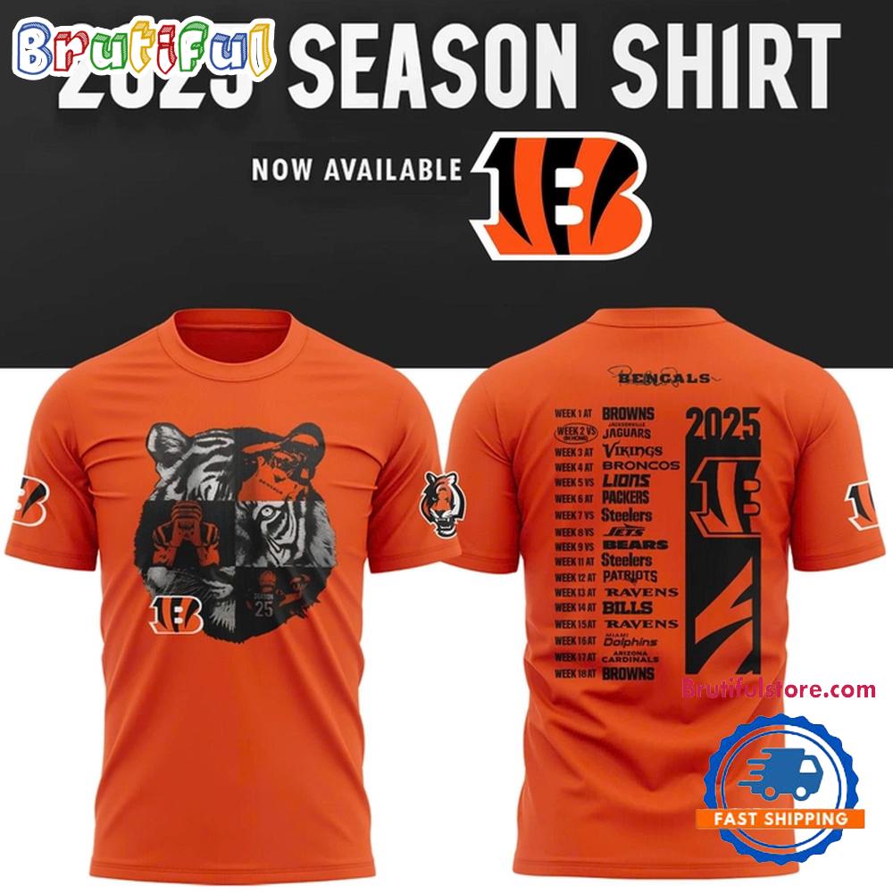 Cincinnati Bengals Now Available 2025 Season 3D Shirt
