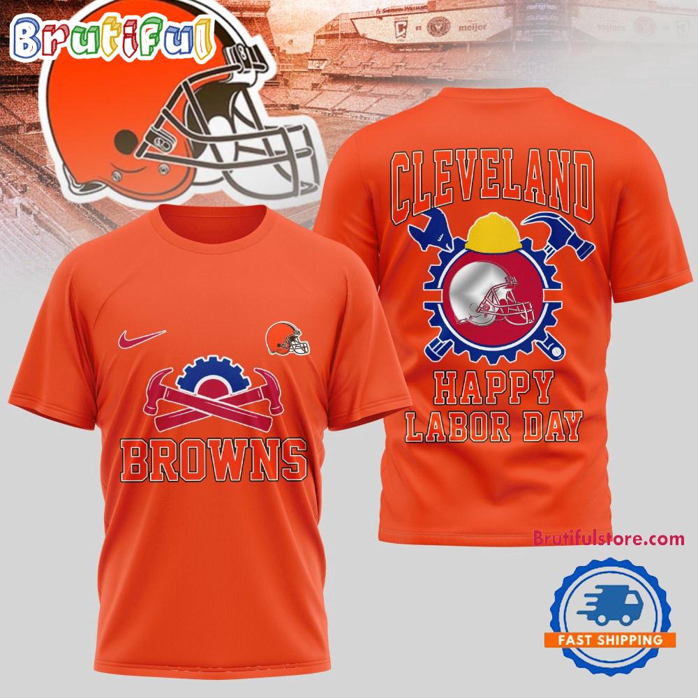 Cleveland Browns NFL Happy Labor Day 2025 Uniesx 3D Shirt