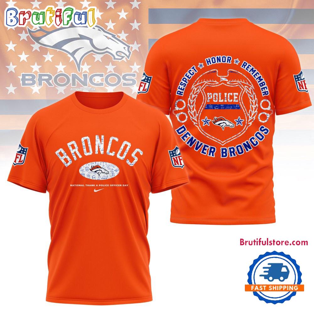Denver Broncos National Thank a Police Officer Day Unisex 3D Shirt