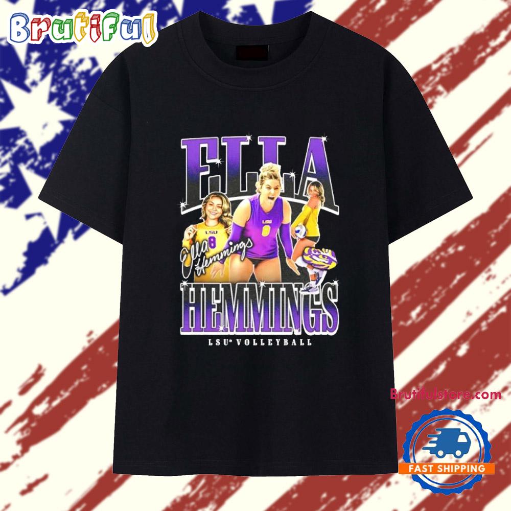Ella Hemmings LSU Tigers Volleyball Signature Graphic T Shirt