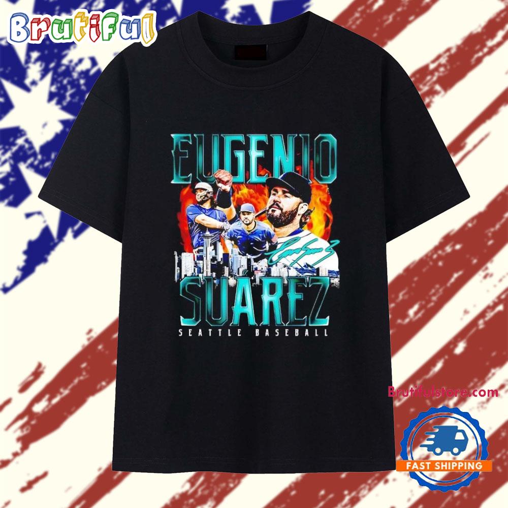 Eugenio Suarez triple player skyline Seattle Mariners T Shirt