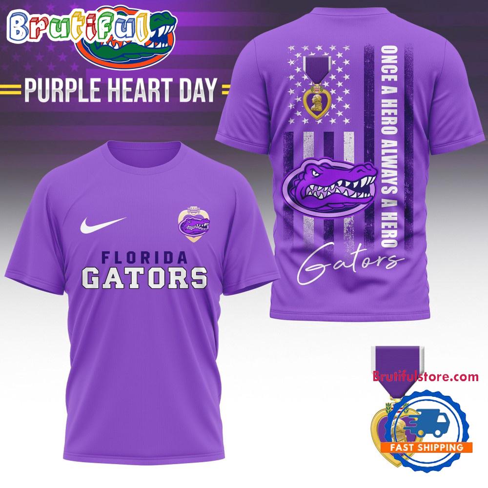Florida Gators NCAA National Purple Heart Day Unisex 3D Shirt