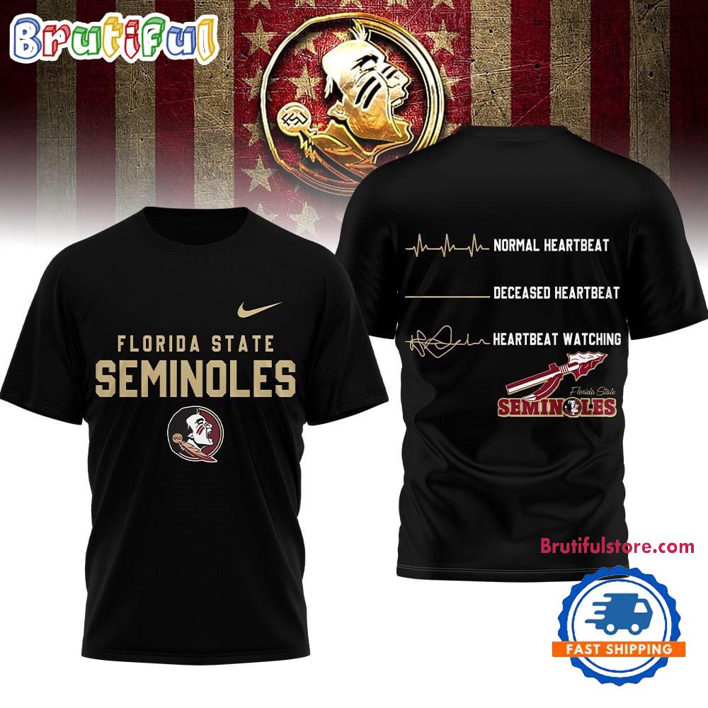 Florida State Seminoles NCAA Heartbeat Unisex 3D Shirt