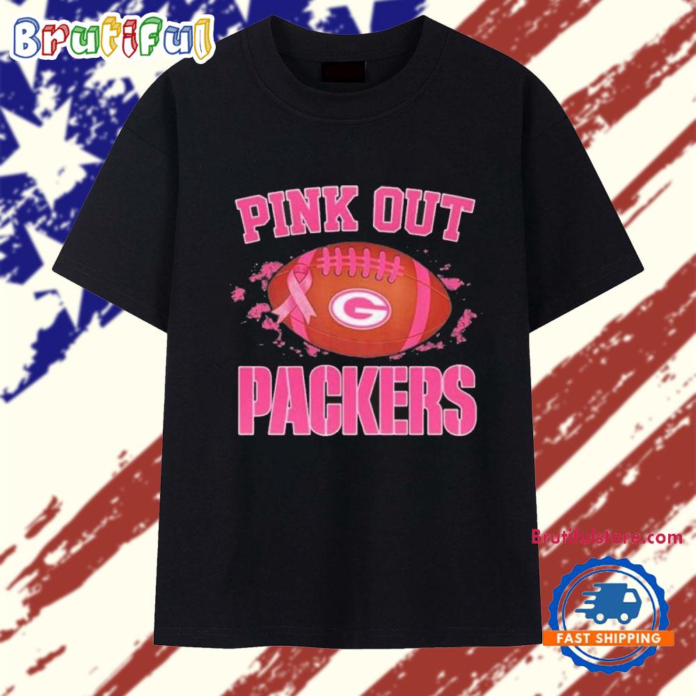 Green Bay Packers Pink Out Logo 2025 Vintage T Shirt