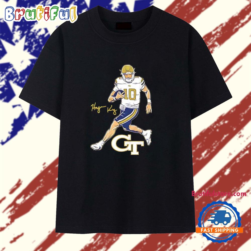Haynes King Georgia Tech Yellow Jackets signature Superstar Pose T Shirt