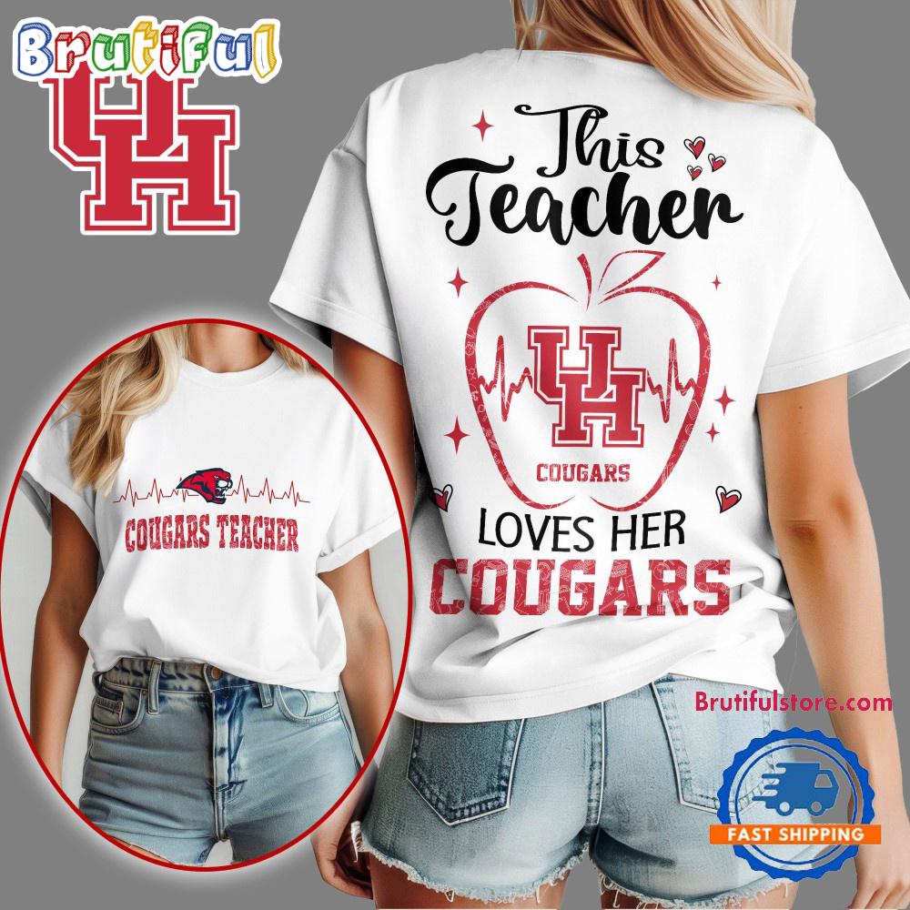 Houston Cougars Teacher Appreciation Month Vintage T Shirt (New size)