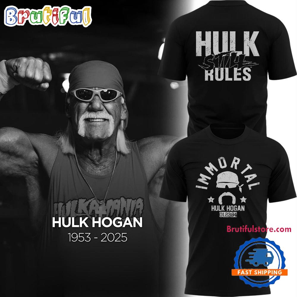 Hulk Hogan Immortal Silhouette Black T Shirt