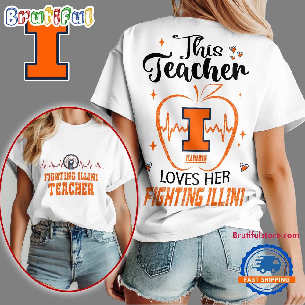 Illinois Fighting Illini Teacher Appreciation Month Vintage T Shirt