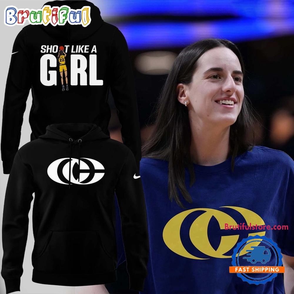 Indiana Fever Caitlin Clark Shoot Like A Girl Black Hoodie