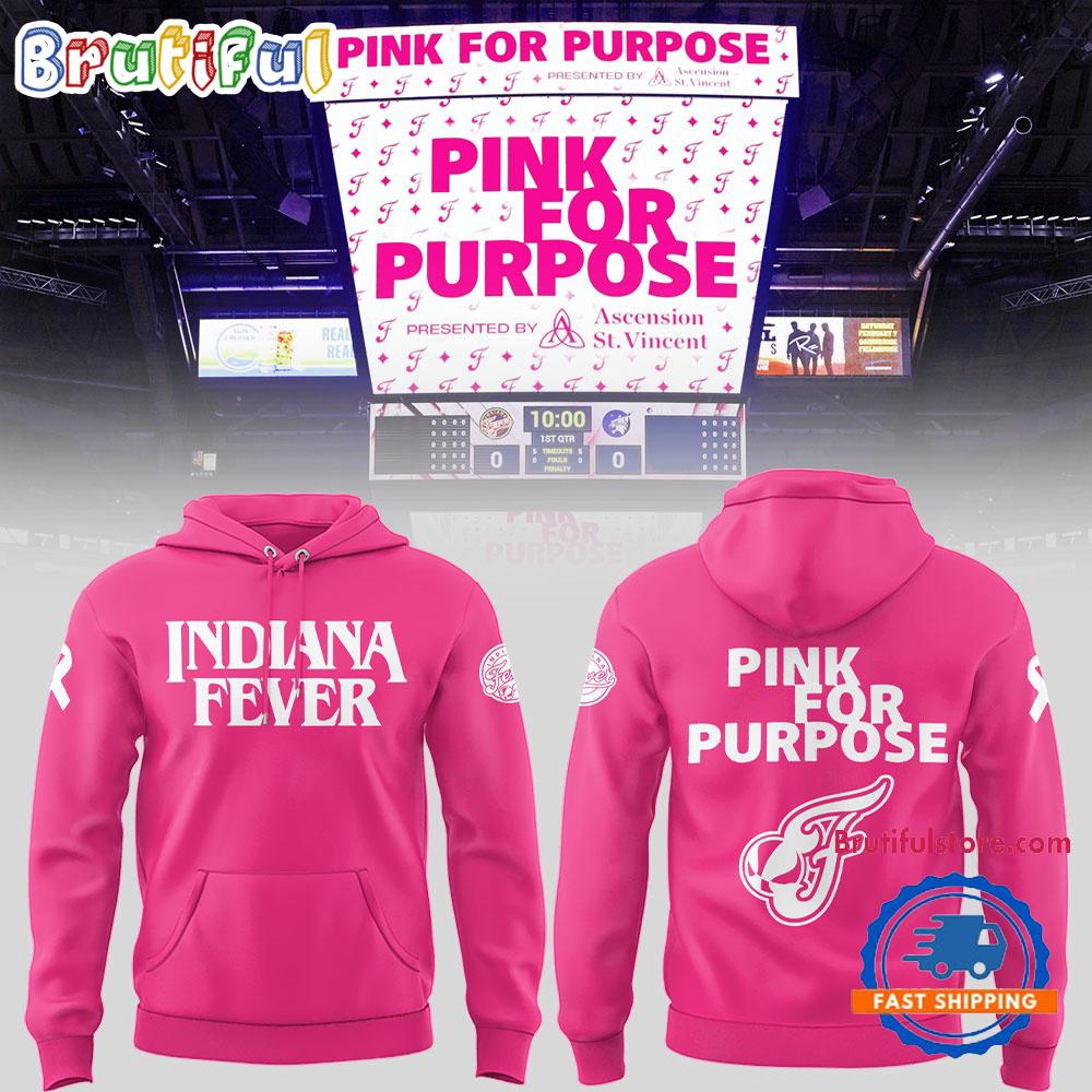 Indiana Fever Pink for Purpose 2025 Limited Edition 3D Hoodie