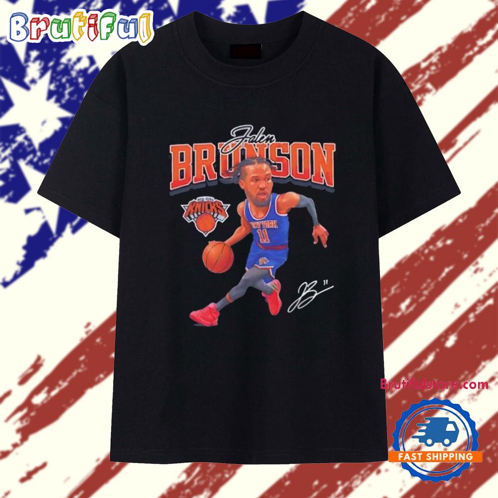 Jalen Brunson post moves caricature New York Knicks T Shirt