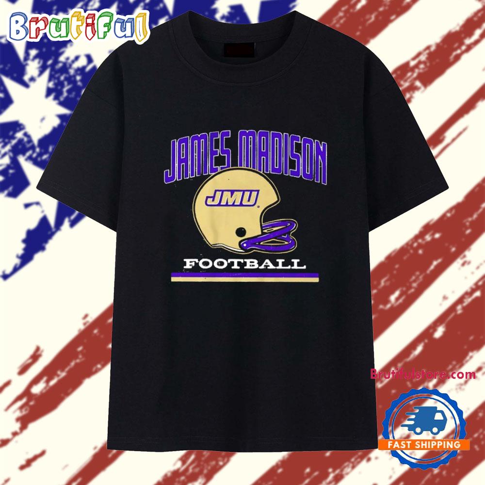 JMU James Madison Dukes Football Vintage Helmet T Shirt