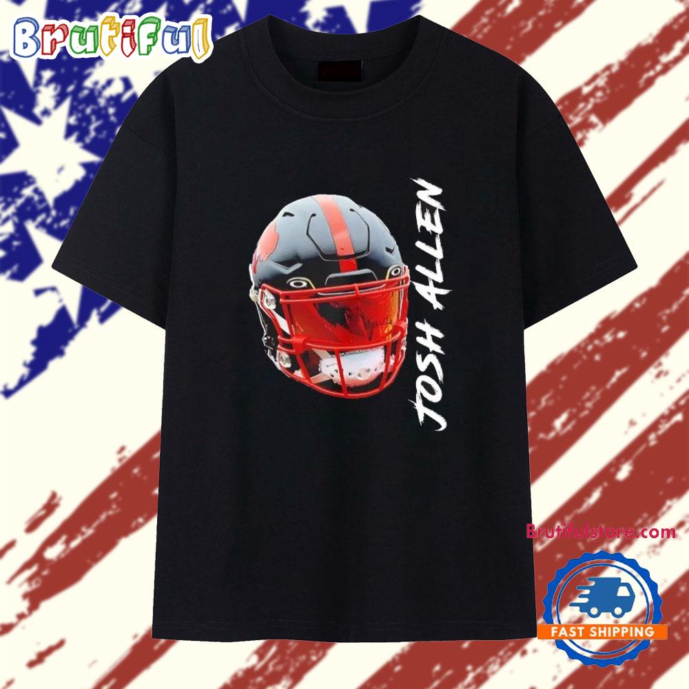Josh Allen black helmet Buffalo Bills T Shirt