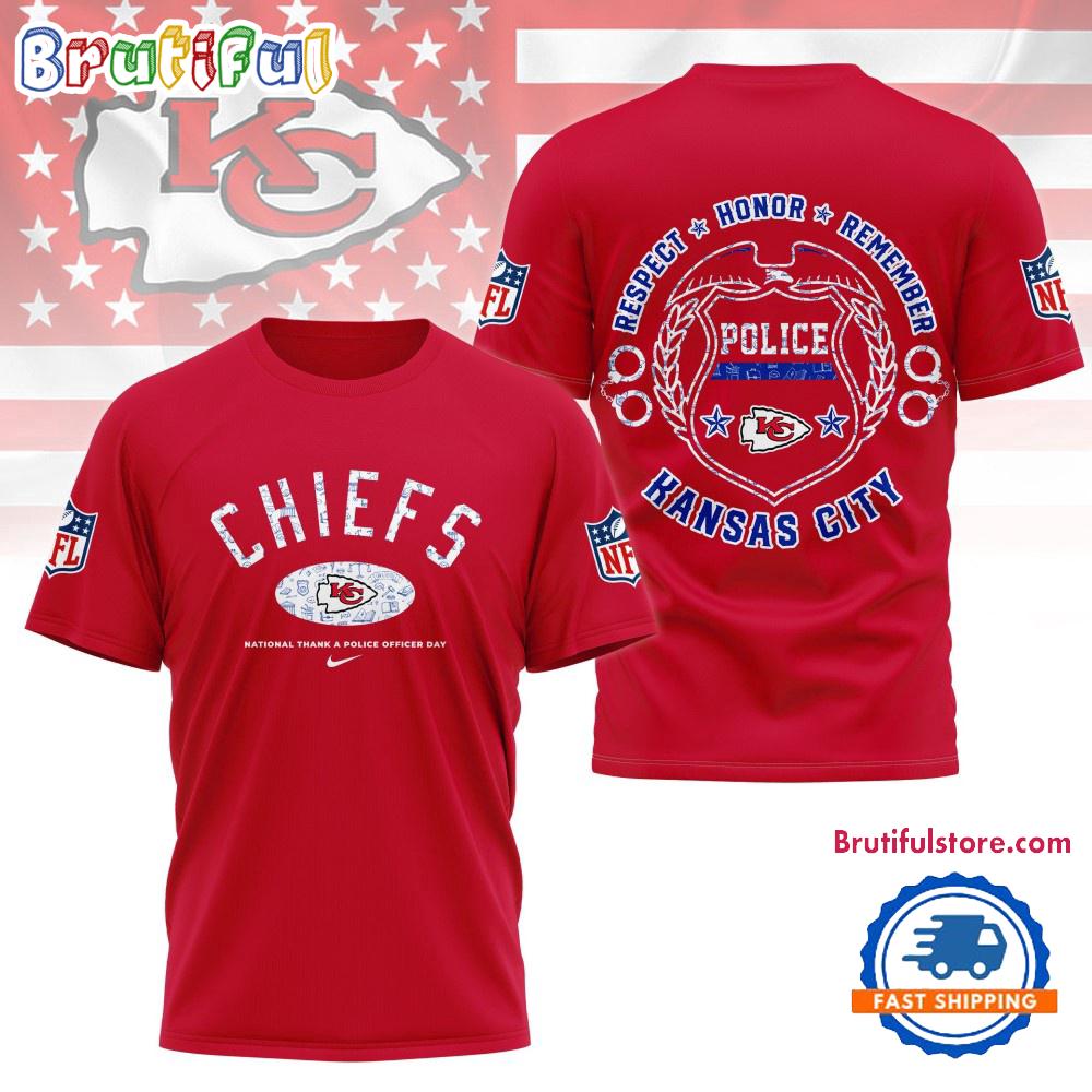 Kansas City Chiefs National Thank a Police Officer Day Unisex 3D Shirt