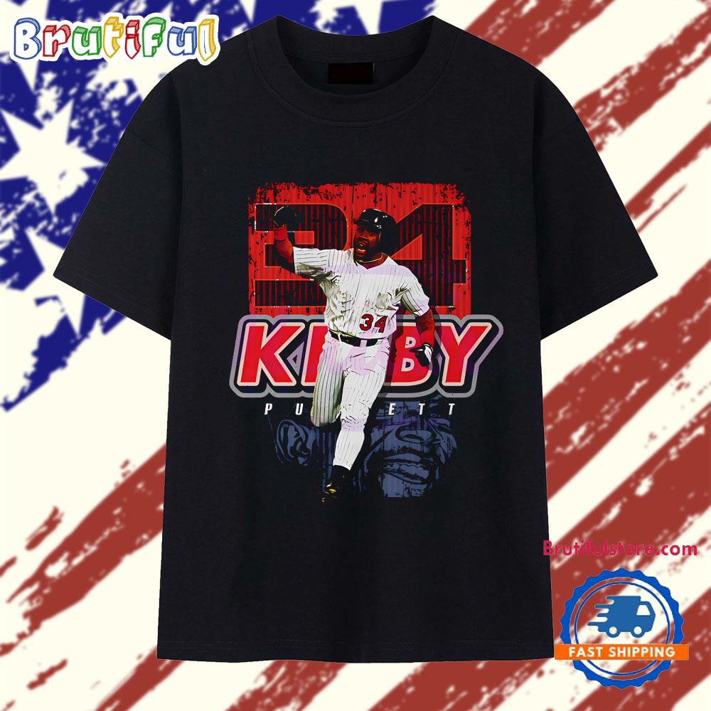 Kirby Puckett Minnesota Twins Number 34 Vintage Baseball T Shirt