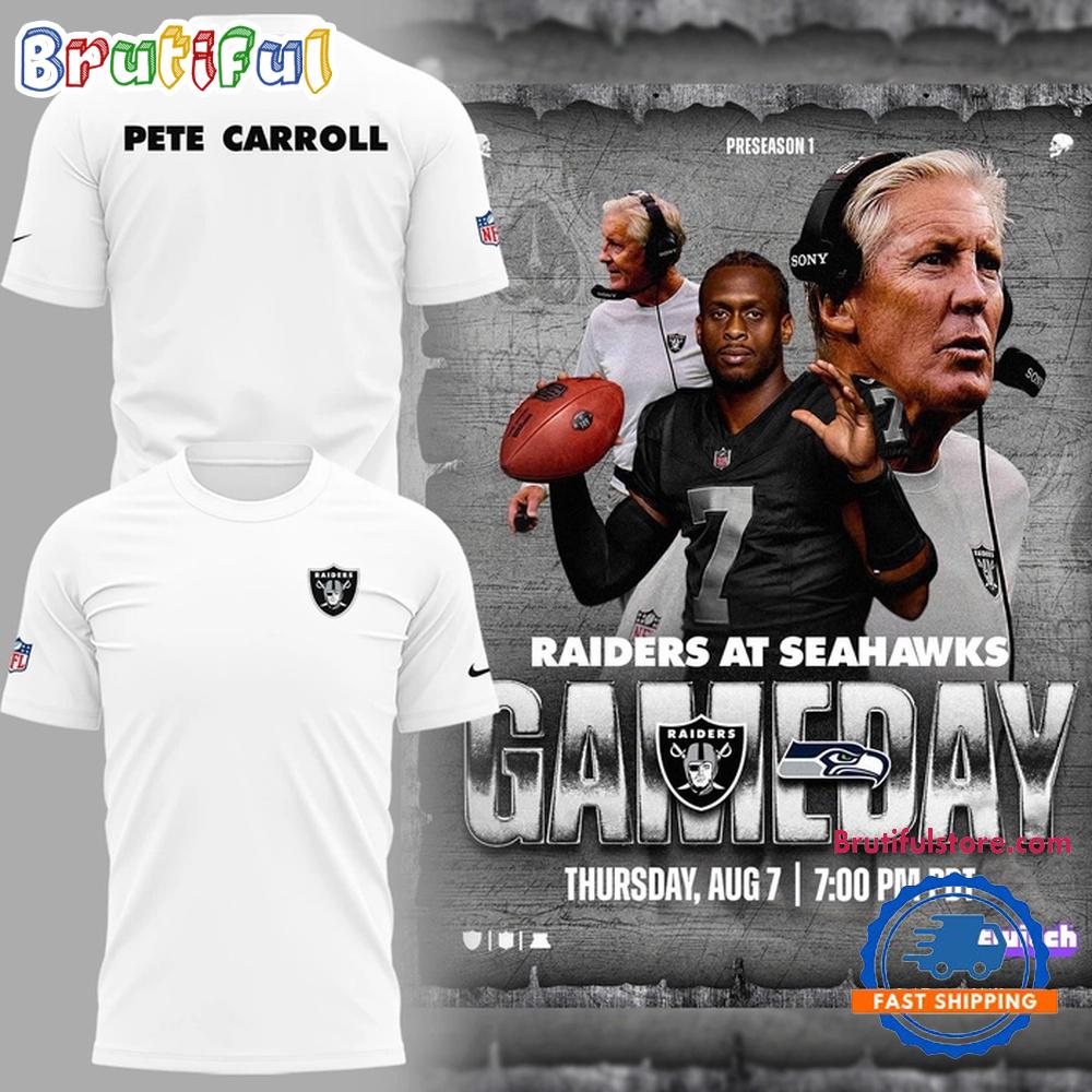 Las Vegas Raiders Coach Pete Carroll 2025 3D Shirt