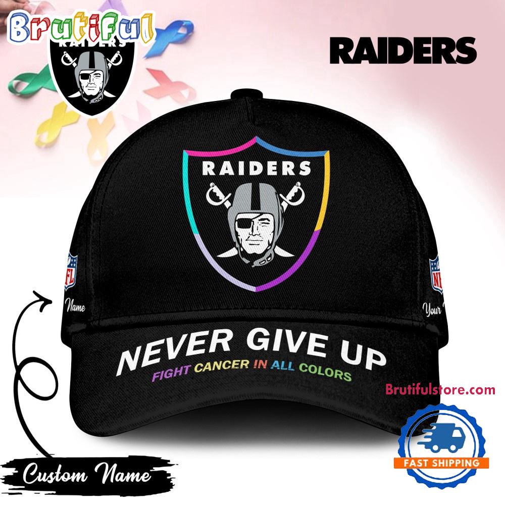 Las Vegas Raiders Never Give Up Fight Cancer In All Colors Classic Cap
