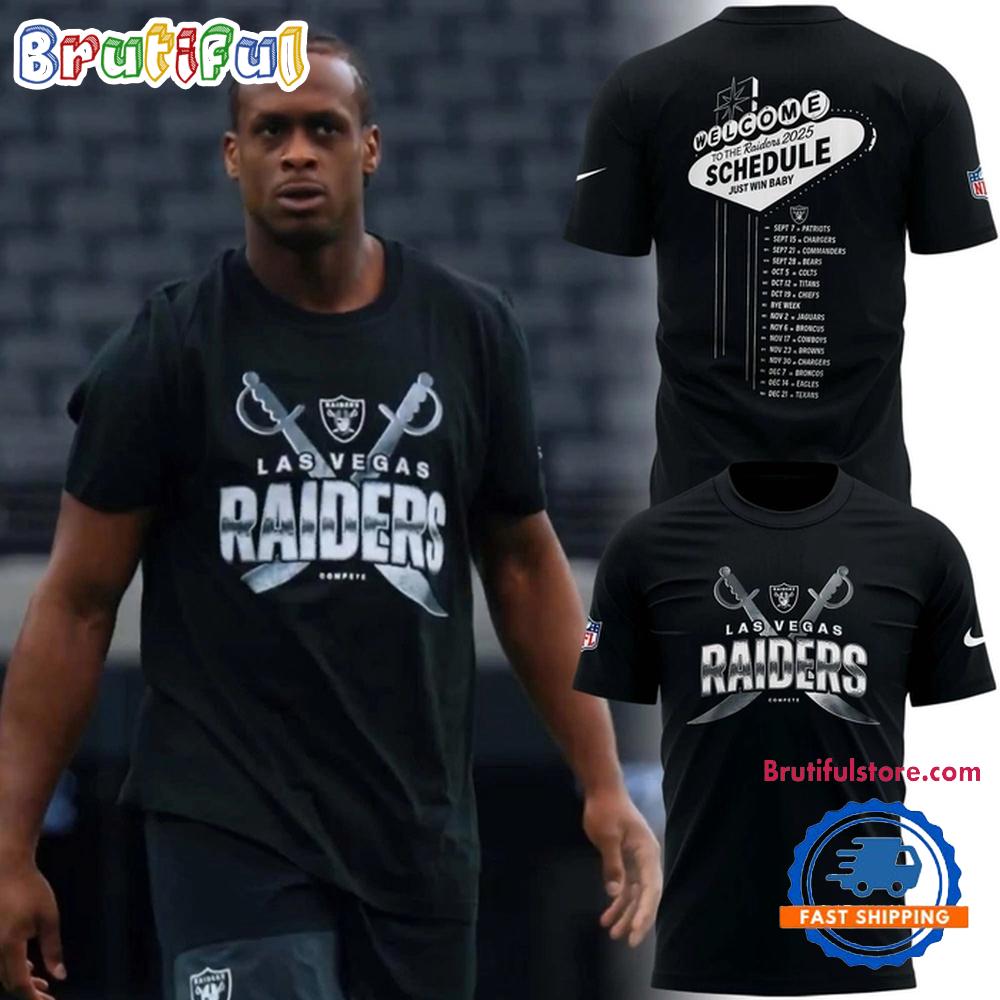 Las Vegas Raiders Wellcome To The Raiders 2025 Schedule T Shirt