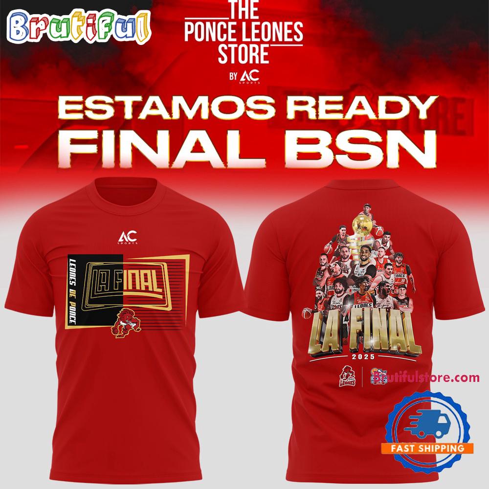 Leones de Ponce Finals BSN 2025 Basketball Red 3D Shirt