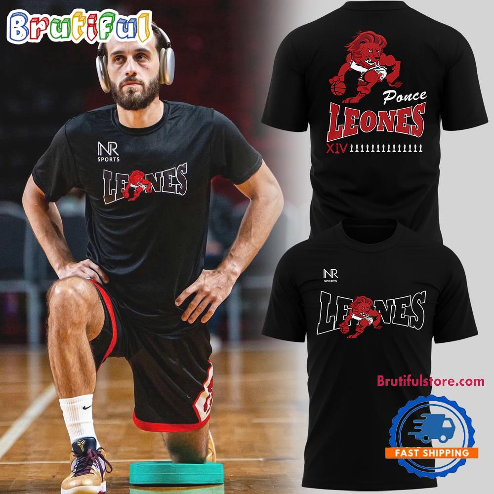 Leones de Ponce Play Offs 2025 Basketball Black 3D Shirt