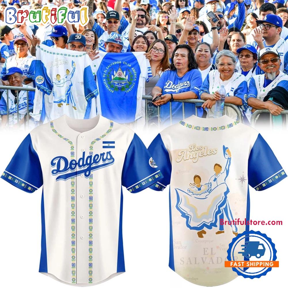 Los Angeles Dodgers 2025 Salvadoran Heritage Night Baseball Jersey
