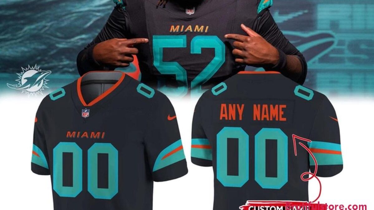 Miami Dolphins Dark Waters Rivalries Uniforms 2025 Football Jersey