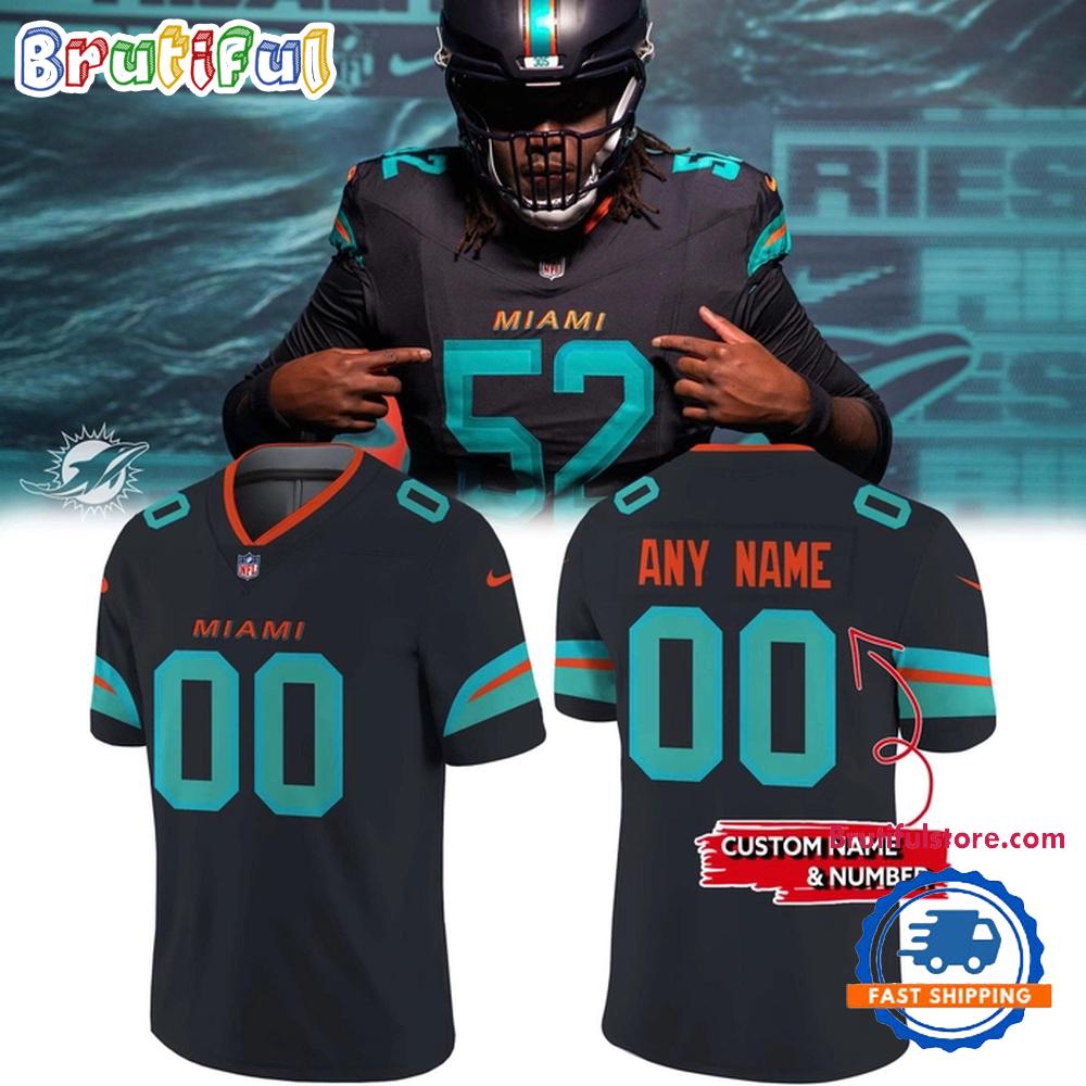 Miami Dolphins Dark Waters Rivalries Uniforms 2025 Football Jersey