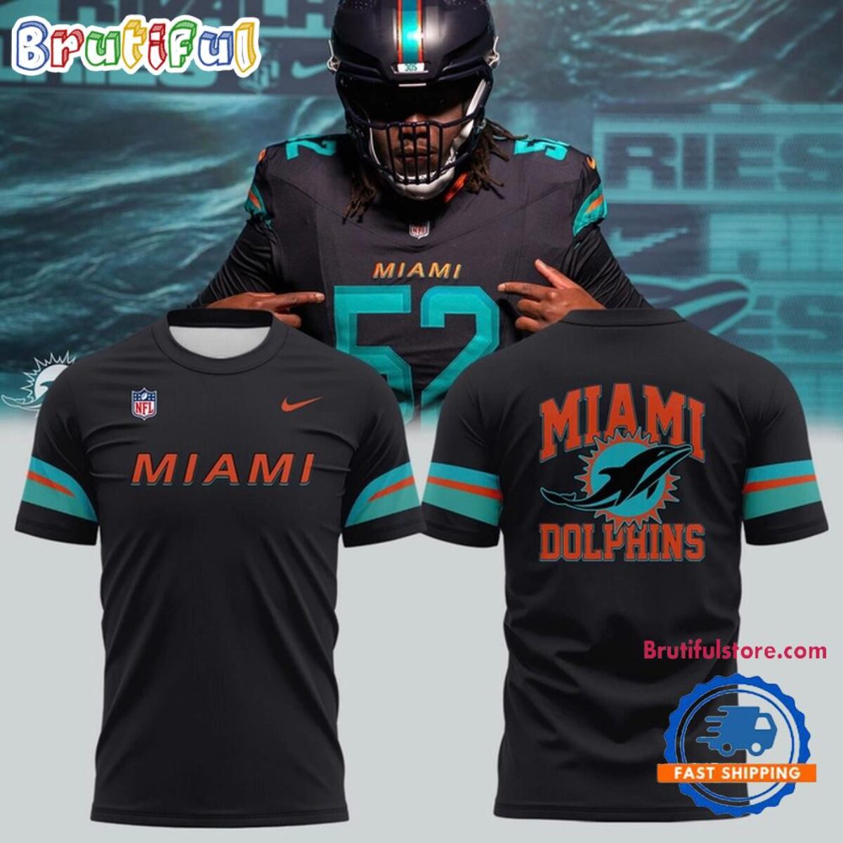 Miami Dolphins Dark Waters Rivalries Uniforms 2025 T Shirt