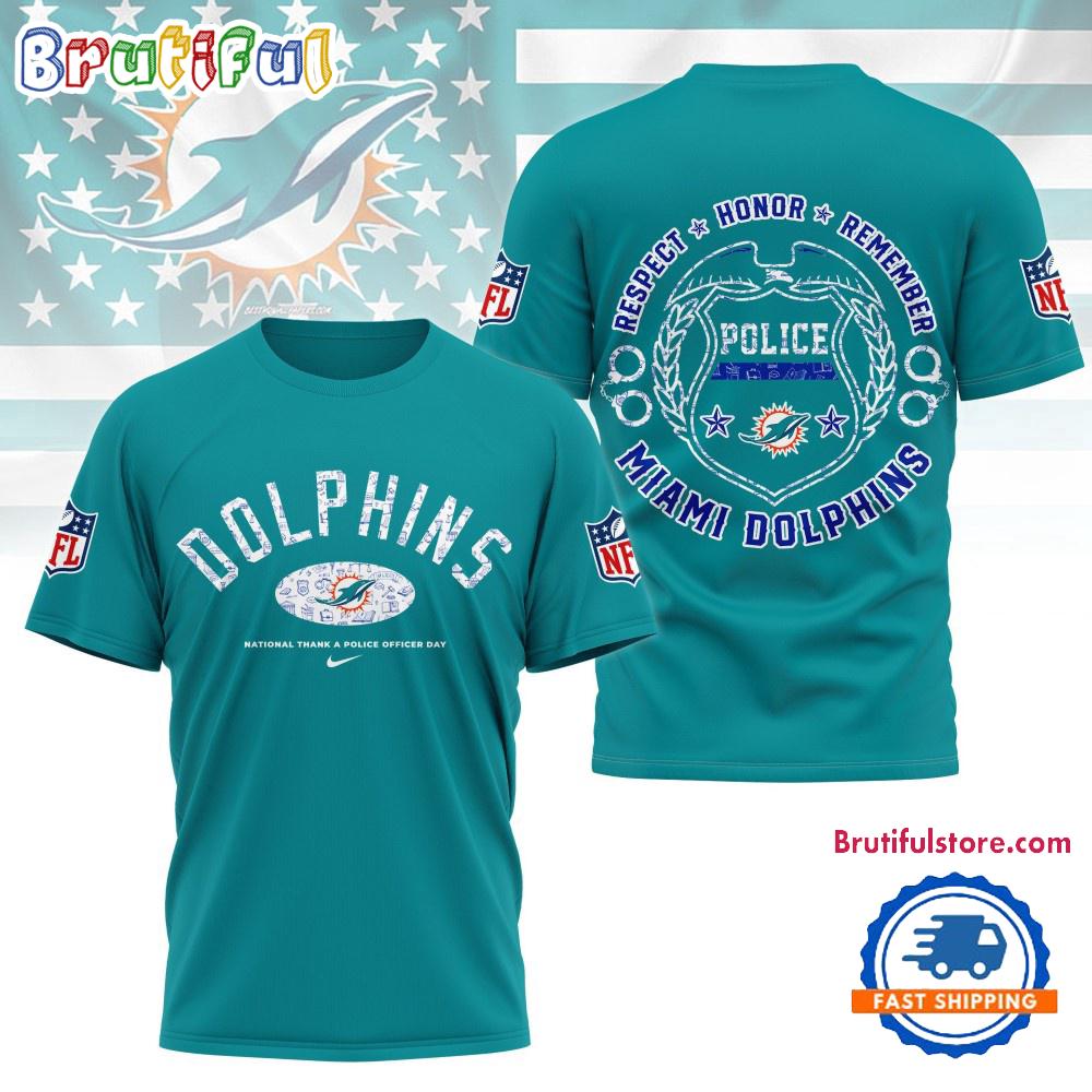 Miami Dolphins National Thank a Police Officer Day Unisex 3D Shirt