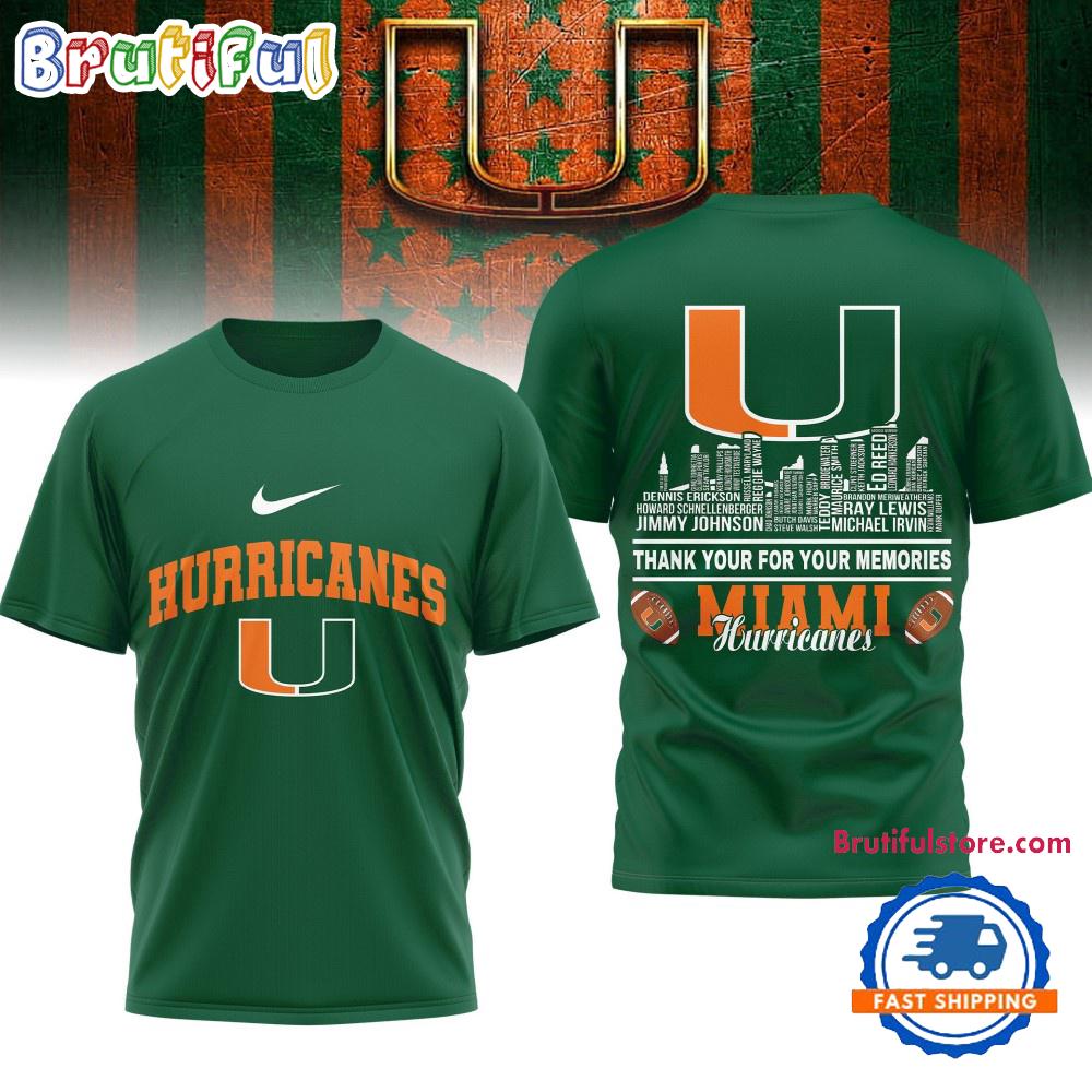 Miami Hurricanes Legends of the Game 3D Shirt