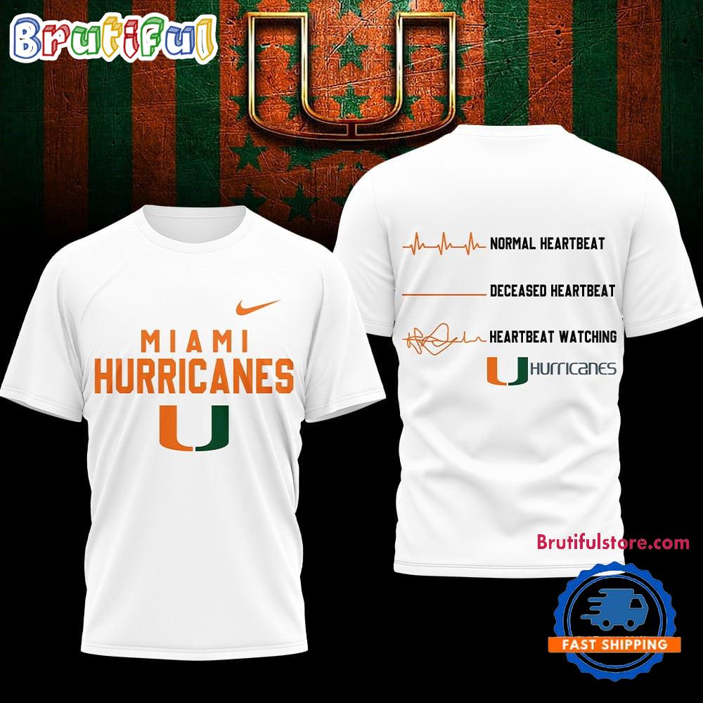 Miami Hurricanes NCAA Heartbeat Unisex 3D Shirt