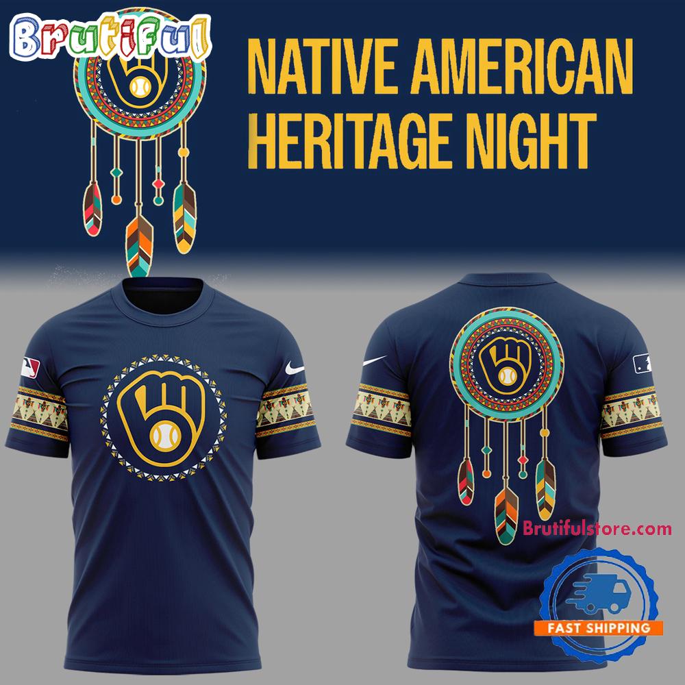 Milwaukee Brewers Native American Heritage Month 2025 T Shirt