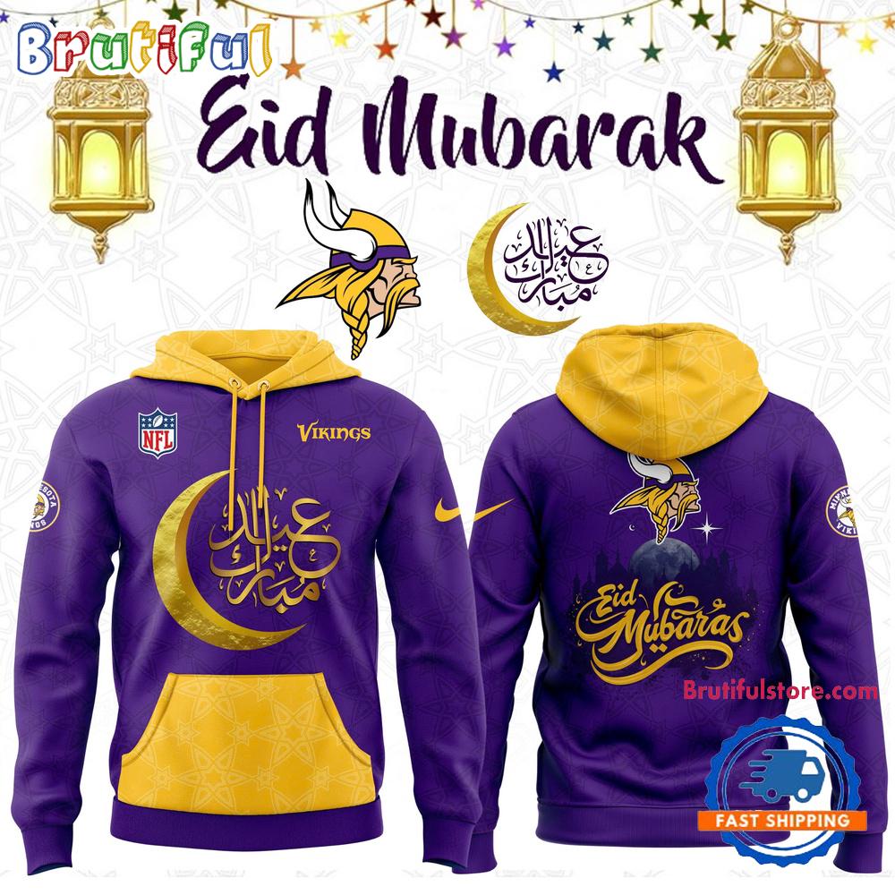 Minnesota Vikings x 2025 Eid Mubarak Limited Hoodie Shirt