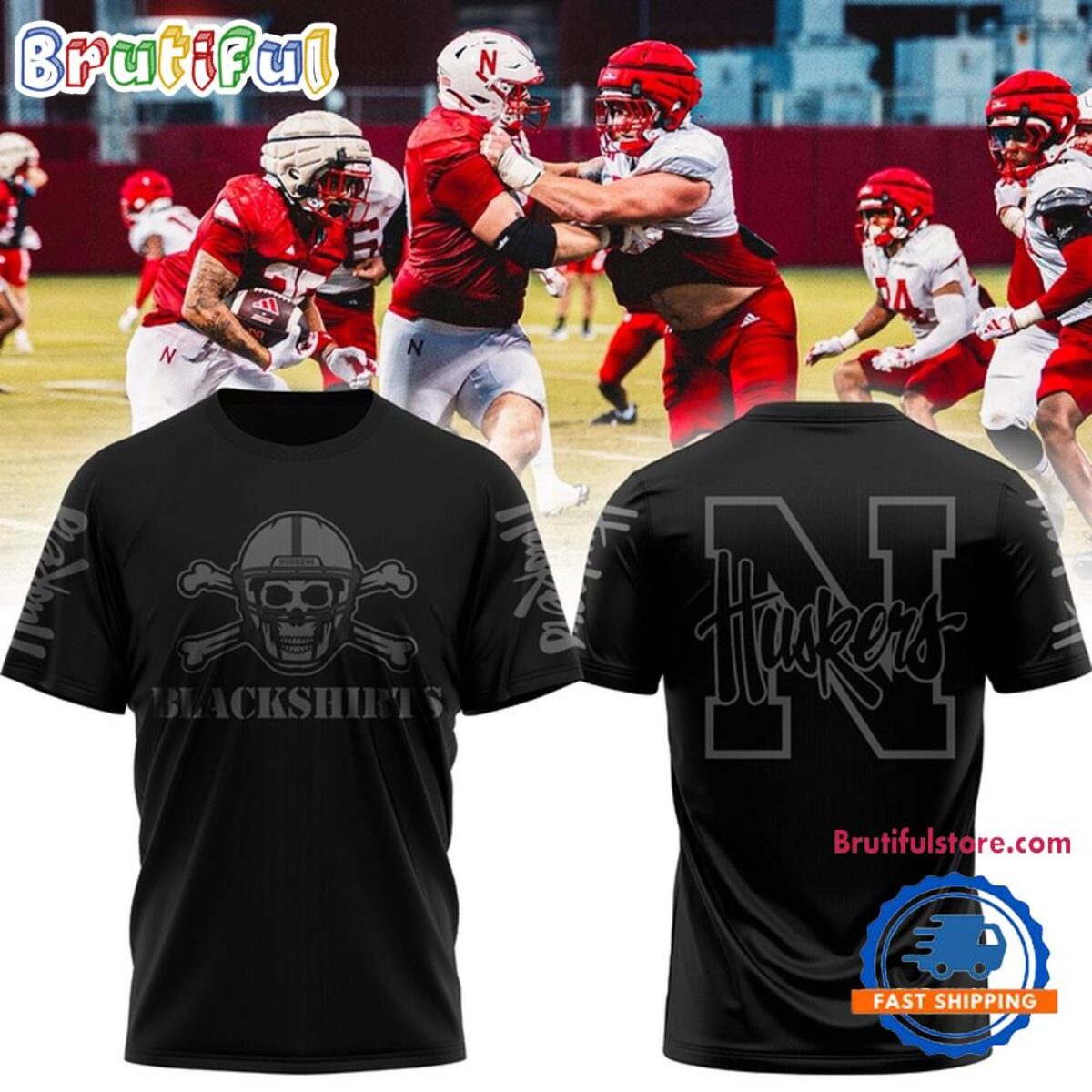 Warehouse × BRAVERY CUSTOM FOOTBALLL TEE Warehouse Loopwheeled Footballer Tee - Black