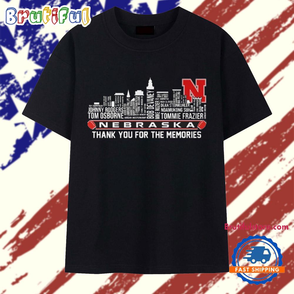 Nebraska Team Player Name Thank You For The Memories T Shirt